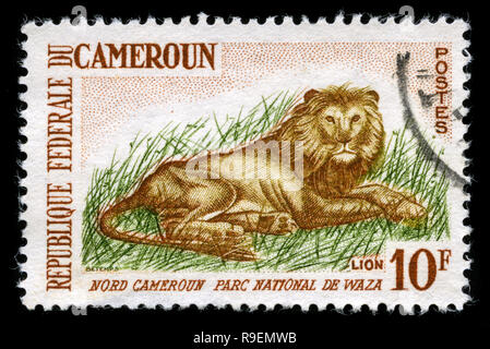 Postage stamp from Cameroon in the National parks series issued in 1964 Stock Photo