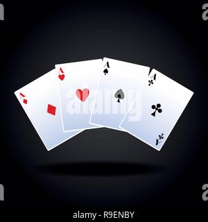 Poker cards game Stock Vector