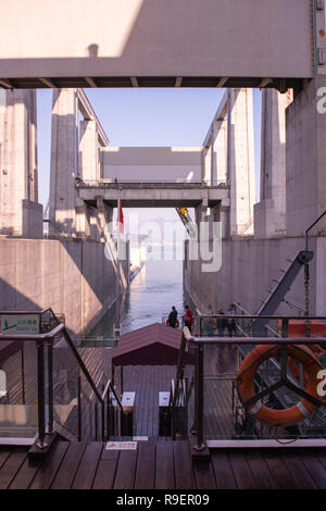 View of interior of the ship lift - Three gorges  Dam , China