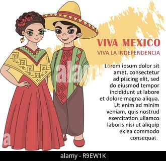 INDEPENDENCE MEXICO Independence Day Vector Illustration Set for Digital Print, Holidays, Wall Art, Scrapbooking, Photo Album Design and Digital Paper Stock Vector