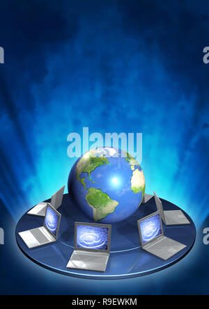 Conceptual image - global communication Stock Photo