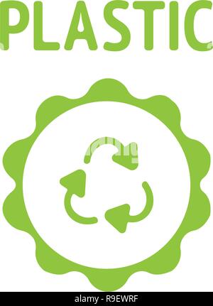 Recycling garbage icons concept. Waste utilization. Vector illustration Stock Vector
