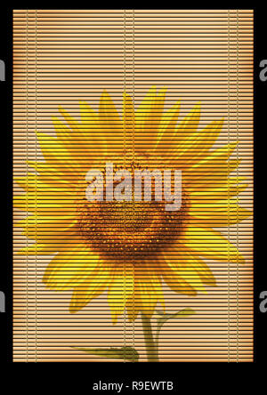 Background - an ancient volumetric Japanese reed mat Stock Photo - Alamy