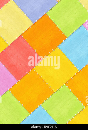 Background - tailored slices of a fabric in style patchwork Stock Photo
