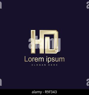 Initial Letter HD Logo Template Vector Design Stock Vector