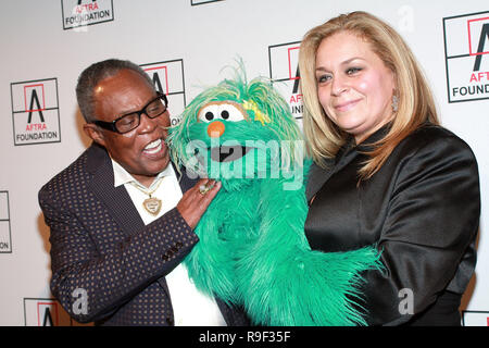 NEW YORK - FEBRUARY 22:  Musician Sam Moore and Carmen Osbahr attend the 2010 AFTRA AMEE Awards at The Grand Ballroom at The Plaza Hotel on February 22, 2010 in New York, New York.  (Photo by Steve Mack/S.D. Mack Pictures) Stock Photo