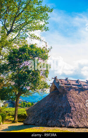 Fudodo ruins in Toyama, Japan. Japanese old house which people used to live in the Jomon period. Stock Photo