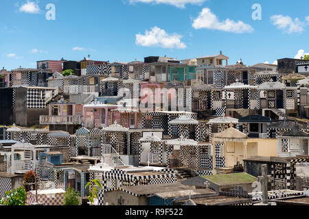 'morne a l'eau' typical Cemetary, Guadeloupe, french West Indies. Stock Photo