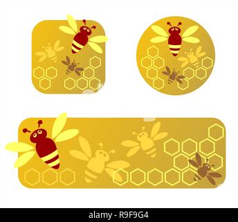 Wax cells with sweet bee honey,Vector - honeycomb isolated on white bavkground,Bees And Honey Vector, Working Bees On Honeycomb,Bumble Bee Honey Clip Stock Vector