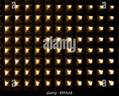 Acoustic foam under the early rays of the sun. Bacground texture Stock Photo