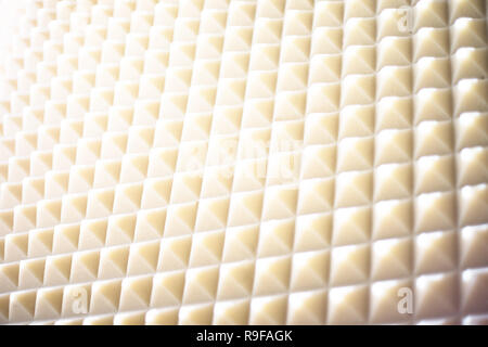 White acoustical foam on the wall in the studio Stock Photo