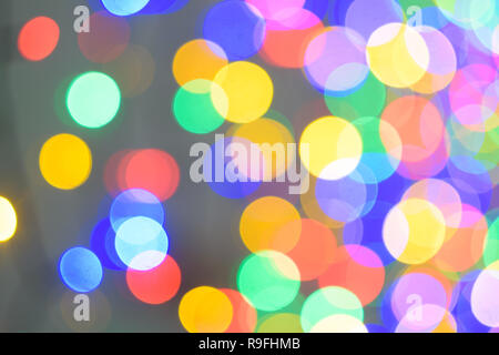 Abstract colorful blurred out of focus lights, bokeh background Stock Photo