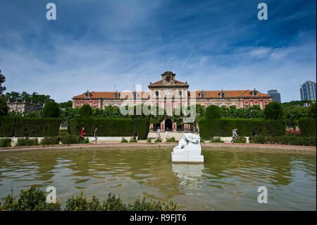 Parliament of Catalonia building located in the Parc de la Ciutadella, Barcelona, Spain Stock Photo