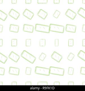 Seamless artistic handphone or mobilephone hand drawn background abstract. Vector artwork. Stock Vector