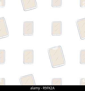 Seamless illustrations of handphone or mobilephone. For web page, wallpaper, graphic design, catalog, texture or background. Vector artwork. Stock Vector