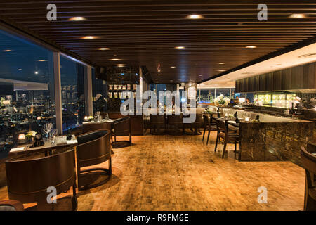 Interior of Urbani fine dining restaurant, Bangkok, Thailand Stock Photo