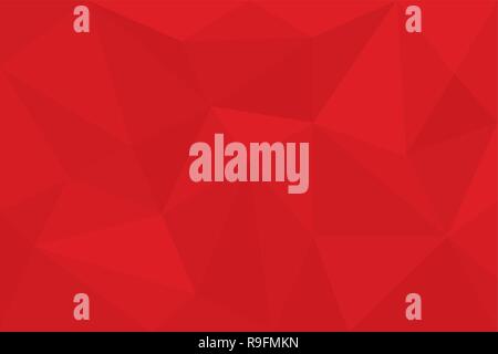 Abstract polygonal pattern made with triangle shapes in different tones of red color. Modern, simple vector art. Stock Vector