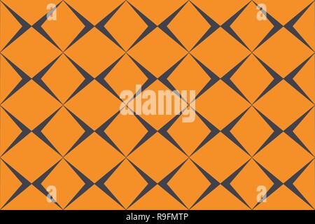 Abstract, seamless pattern made with thin chevron shapes in blue and yellow colors. Modern vector art. Stock Vector
