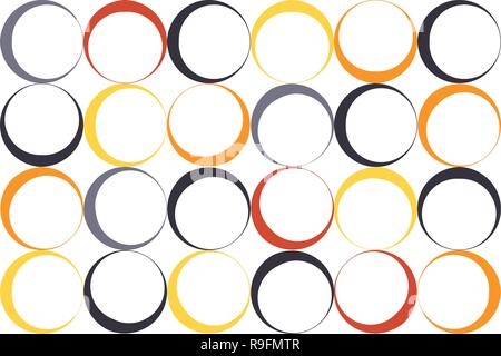 Abstract, seamless background pattern made with circles. Colorful and cheerful vector art. Stock Vector