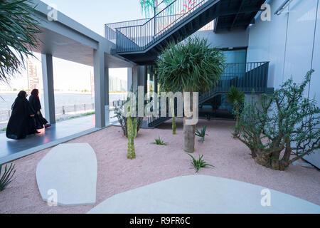 View of outdoor Socotran Garden at new Jameel Arts Centre in Dubai, UAE, United Arab Emirates Stock Photo