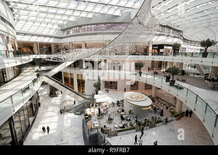 Interior of new  luxury section of Dubai Mall Fashion Avenue , Downtown Dubai, United Arab Emirates