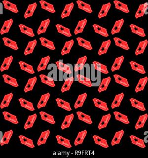 Dog i love bulldogs heart valentine vector seamless pattern wallpaper on black background. eps10 Stock Vector