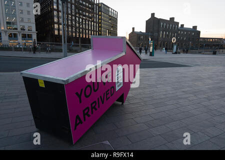 Granary Square at Coal Drops Yard, the new shopping district at King's Cross. Shops, galleries, bars, restaurants set in Victorian viaducts in N1C, Lo Stock Photo