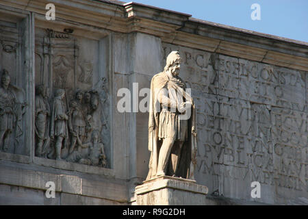 arch constantine rome barbarian statue alamy erected triumphal roman