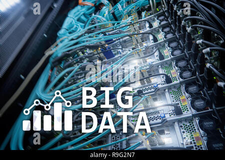 Big data analysing server. Internet and technology. Stock Photo