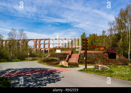 Panorama Göltzschtal bridge in the Vogtland region Stock Photo