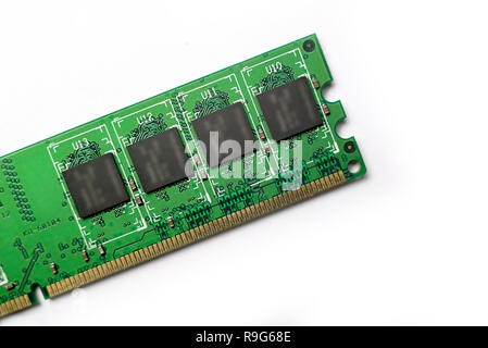 Computer RAM on isolated white background. Stock Photo