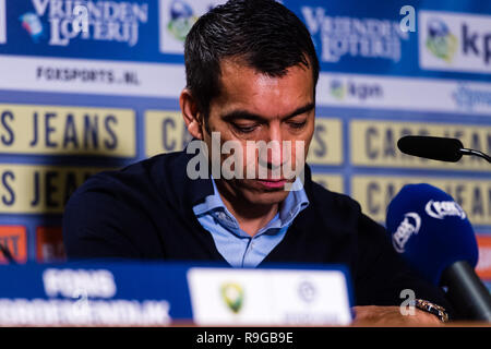 The Hague, Netherlands 23 december 2018 Soccer Dutch Eredivisie: ADO Den Haag v Feyenoord   Feyenoord trainer Giovanni van Bronckhorst Credit: Orange Pictures vof/Alamy Live News Stock Photo