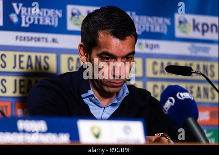 The Hague, Netherlands 23 december 2018 Soccer Dutch Eredivisie: ADO Den Haag v Feyenoord   Feyenoord trainer Giovanni van Bronckhorst Credit: Orange Pictures vof/Alamy Live News Stock Photo