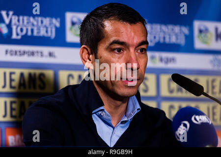 The Hague, Netherlands 23 december 2018 Soccer Dutch Eredivisie: ADO Den Haag v Feyenoord   Feyenoord trainer Giovanni van Bronckhorst Credit: Orange Pictures vof/Alamy Live News Stock Photo