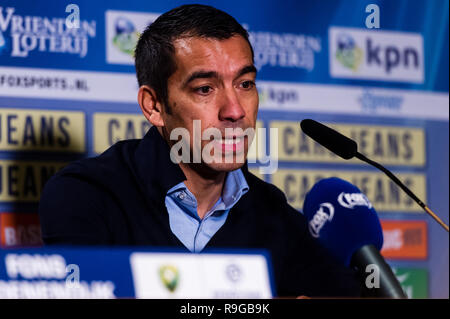 The Hague, Netherlands 23 december 2018 Soccer Dutch Eredivisie: ADO Den Haag v Feyenoord   Feyenoord trainer Giovanni van Bronckhorst Credit: Orange Pictures vof/Alamy Live News Stock Photo