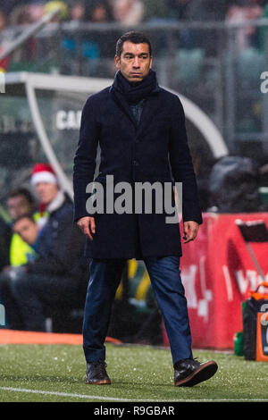 The Hague, Netherlands 23 december 2018 Soccer Dutch Eredivisie: ADO Den Haag v Feyenoord   Feyenoord trainer Giovanni van Bronckhorst Credit: Orange Pictures vof/Alamy Live News Stock Photo