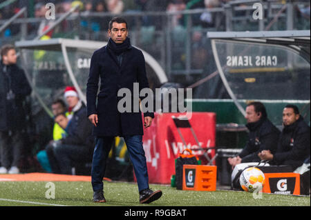 The Hague, Netherlands 23 december 2018 Soccer Dutch Eredivisie: ADO Den Haag v Feyenoord   Feyenoord trainer Giovanni van Bronckhorst Credit: Orange Pictures vof/Alamy Live News Stock Photo