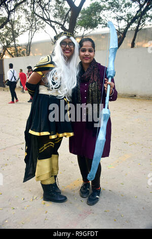 Mumbai, India. 23rd Dec, 2018. Cosplayers seen posing for a photo during the second day of the 8th 'Mumbai Comic Con 2018' at Bombay Exhibition Center in Mumbai. Credit: Azhar Khan/SOPA Images/ZUMA Wire/Alamy Live News Stock Photo