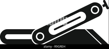 Metal angle knife icon. Simple illustration of metal angle knife vector icon for web design isolated on white background Stock Vector
