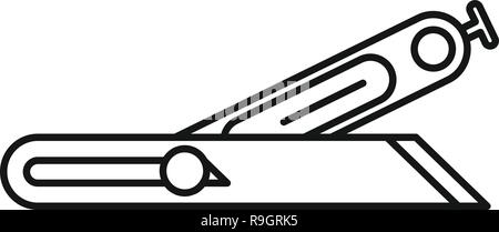 Metal angle knife icon. Outline metal angle knife vector icon for web design isolated on white background Stock Vector