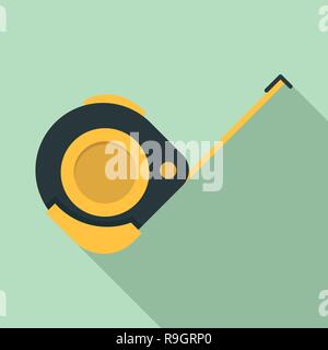 Measure ruler icon. Flat illustration of measure ruler vector icon for web design Stock Vector