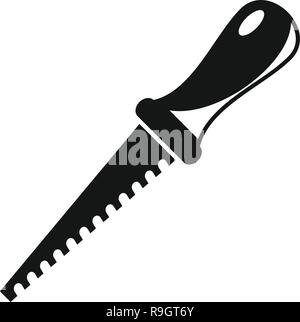 Small saw icon. Simple illustration of small saw vector icon for web design isolated on white background Stock Vector