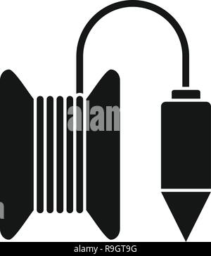 Gravity line tool icon. Simple illustration of gravity line tool vector icon for web design isolated on white background Stock Vector