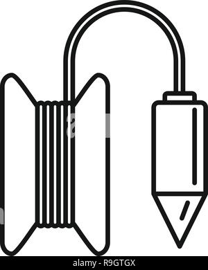 Gravity line tool icon. Outline gravity line tool vector icon for web design isolated on white background Stock Vector