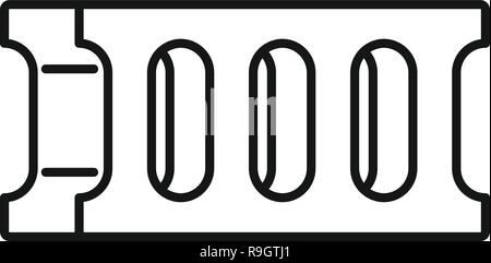Concrete block icon. Outline concrete block vector icon for web design isolated on white background Stock Vector