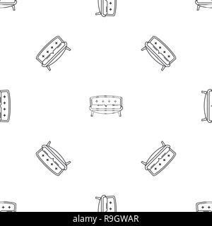 Retro old sofa icon. Outline illustration of retro old sofa vector icon for web design isolated on white background Stock Vector