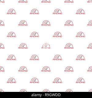 Racing line speedometer pattern seamless vector repeat for any web design Stock Vector