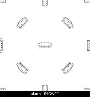 Crown sofa icon. Outline illustration of crown sofa vector icon for web design isolated on white background Stock Vector