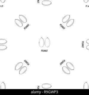 Peanut icon. Outline illustration of peanut vector icon for web design isolated on white background Stock Vector