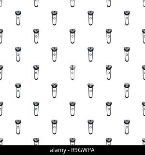 Electric shaver pattern seamless vector repeat geometric for any web design Stock Vector